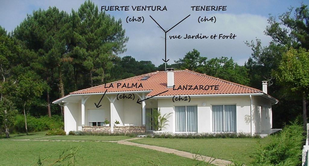 Chambres Blanches , bâtiment secondaire hotel la Caravelle, vue jardin Biscarrosse-Plage Exterior foto